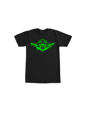 Men's Star Wars Halloween Dripping Jedi Master Yoda T-shirt