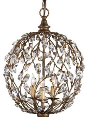 Crystal Bud Sphere Chandelier