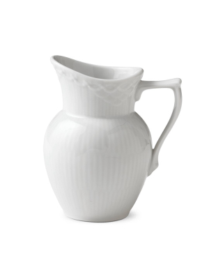 White Fluted Half Lace Creamer