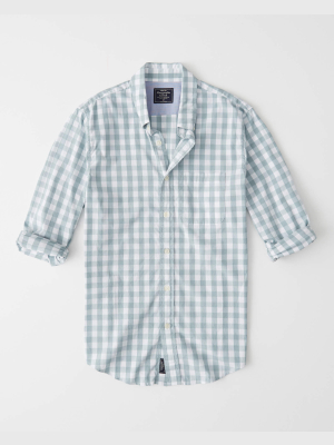 Gingham Poplin Shirt