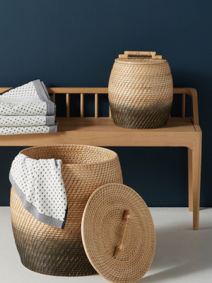 Handwoven Ombre Laundry Basket