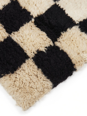 Checkmate Shag Rug, Black