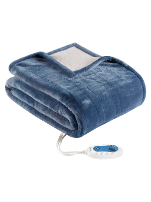 Plush To Berber Electric Snuggle Wrap - Beautyrest
