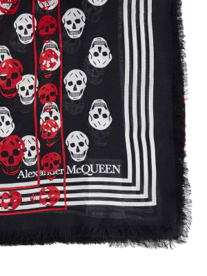 Alexander Mcqueen Skull Printed Scarf