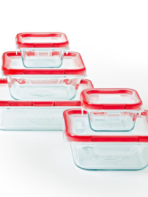 Pyrex 10pc Freshlock Glass Storage Set