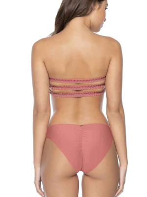 Pilyq Lotus Basic Ruched Full Bikini Bottom