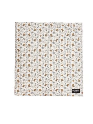 Moschino Kids Allover Teddy Print Blanket