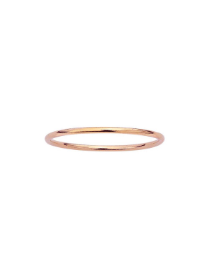 14k Rose Gold Filled Plain Smooth Band Ring