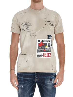 Dsquared2 Logo Patch Graphic Printed T-shirt