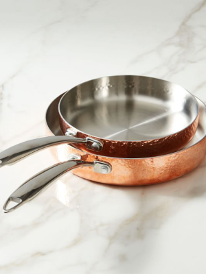 Fleischer And Wolf Seville Copper 2-piece Tri-ply Frying Pan Set