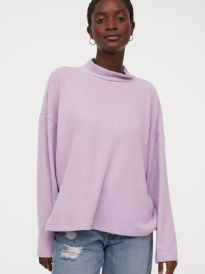 Mock-turtleneck Top