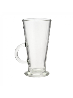 Amici Home Italian Conic Glass Coffee Mug, 8oz, Set Of 4