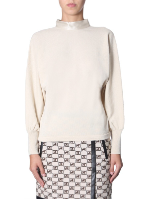 Alberta Ferretti High Neck Knitted Sweater