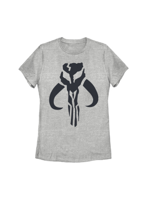 Women's Star Wars The Mandalorian Mythosaur Skull Logo T-shirt