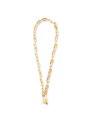 Ambush Small Padlock Chain Necklace - Gold/gold