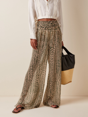 In Eternity Printed Jersey Wide-leg Pants