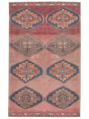 Vibe By Jaipur Living Mirta Medallion Pink/ Blue Area Rug (7'6"x9'6")