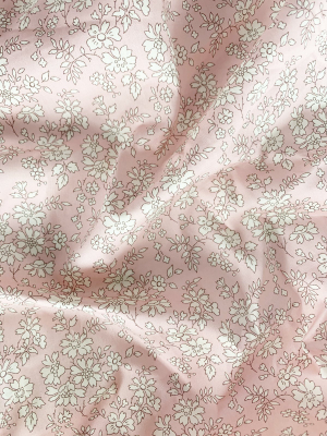 Flat Top Sheet Made With Liberty Fabric Capel Pink