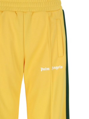 Palm Angels Logo Print Flared Track Pants