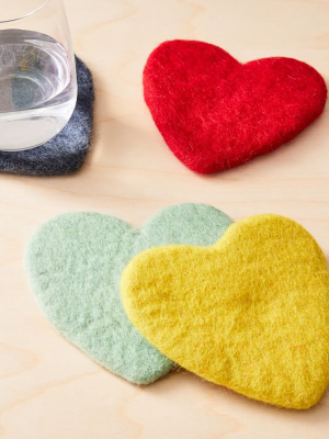 Heart Felt Coasters (set Of 4)