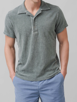 Men's Organic Beach Terry Polo Pine