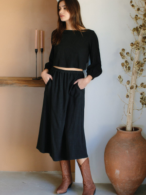 Linen Olivia Skirt