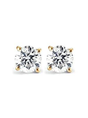 Pompeii3 1/4ct Diamond Studs 14k Yellow Gold