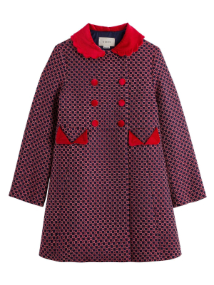 Gucci Kids Square G Double-breasted Coat