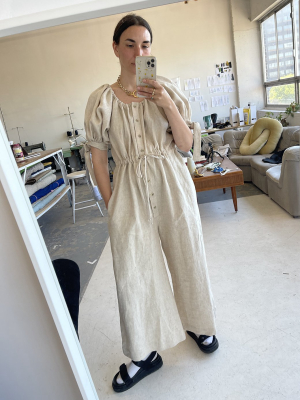 Raw Linen Jumpsuit