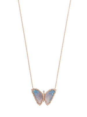 Paraiba Tourmaline Butterfly Necklace