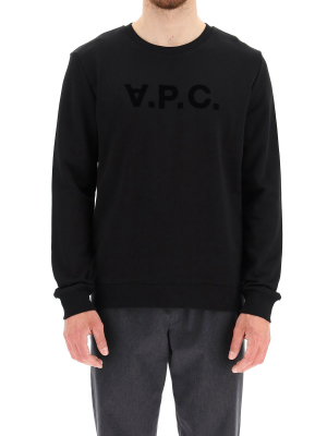 A.p.c. Vpc Logo Flocked Sweatshirt