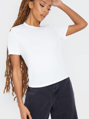 Cream Shoulder Pad T Shirt