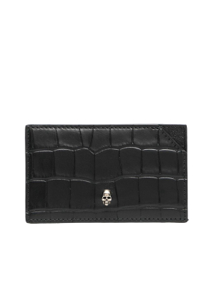 Alexander Mcqueen Skull Embossed Cardholder