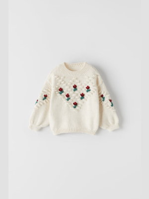 Flowers And Bobbles Sweater