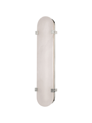 Hudson Valley Lighting Skylar Sconce - Polished Nickel & White