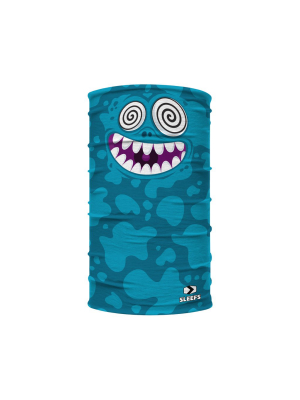 Crazy Tom Blue Kids Neck Gaiter