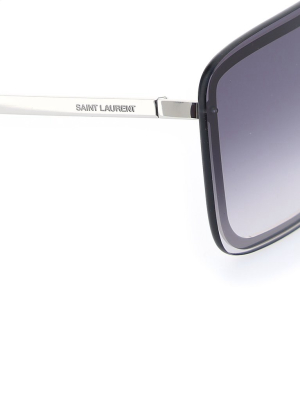 Saint Laurent Eyewear Mask Frame Sunglasses