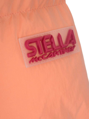 Stella Mccartney Logo Patch Belted Puffer Jacket