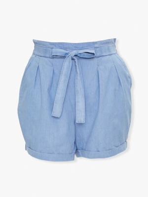 Plus Size Paperbag Shorts