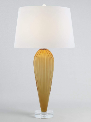 Global Views Teardrop Glass Lamp - Amber