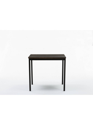 Americano Counter Height Dining Table Walnut Finish Distressed Black - Boraam