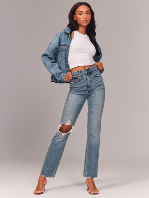 90s Ultra High Rise Straight Jeans