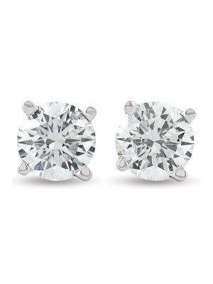 Pompeii3 3/4 Ct Tdw Genuine Diamond Studs Available In 14k White Or Yellow Gold