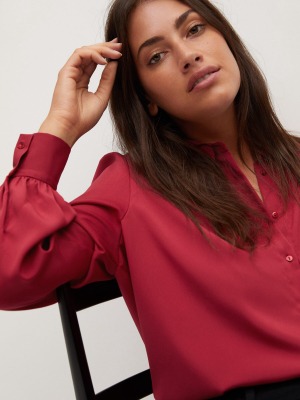 Ruched Sleeve Shirt