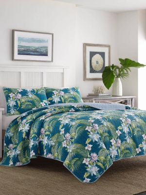 Southern Breeze Quilt & Sham Set Blue - Tommy Bahama