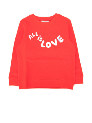 Stella Mccartney Kids All Is Love Print Sweatshirt