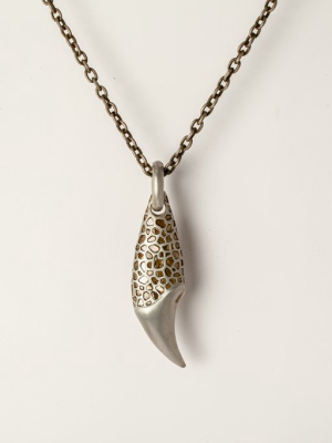 Massive Bear Tooth Necklace Ghost (mega Pavé, As+da+dia)