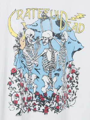 Unisex Grateful Dead Skeletons Bed Of Roses Flea Market Tee