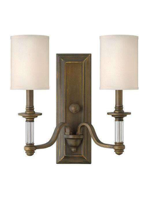 Sussex Two Light Sconce English Bronze