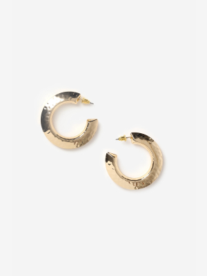 **hammered Hoop Earrings